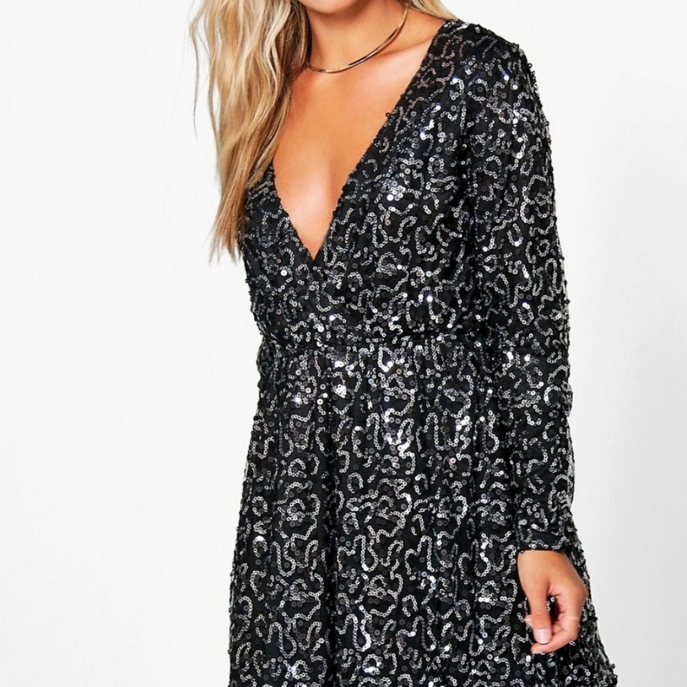 Black sequin dress